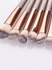 Set de 12 brochas de maquillaje, set de brochas, kit de brochas de maquillaje, set de brochas de maquillaje, set de maquillaje completo, set de brochas de maquillaje, kit de maquillaje completo, set de brochas, set de brochas de maquillaje, set de regalo de maquillaje, set - Champán - Ver 5