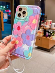 Ốp điện thoại họa tiết hoa có dây buộc Tương thích với iPhone 11,IPhone 13,IPhone 14 Pro Max - Nhiều màu - Xem 4