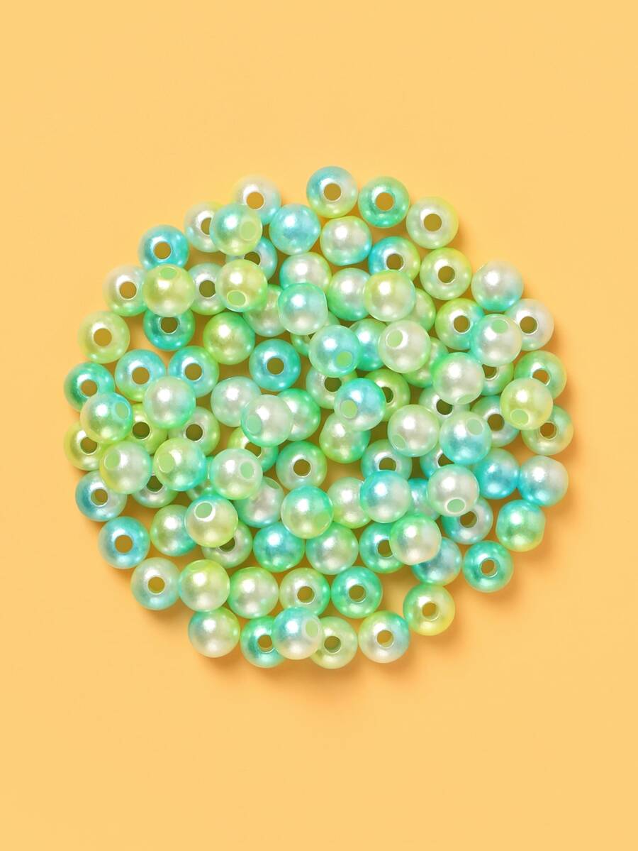 100 piezas Accesorio de joya DIY cuenta - Verde - Ver 1