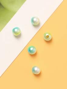 100 piezas Accesorio de joya DIY cuenta - Verde - Ver 2