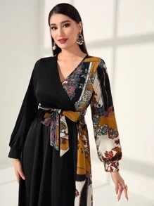 Mulvari Đầm Trọn gói Thắt lưng Hoa Họa tiết Chain Boho - Nhiều màu - Xem 3