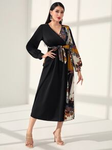 Mulvari Đầm Trọn gói Thắt lưng Hoa Họa tiết Chain Boho - Nhiều màu - Xem 5