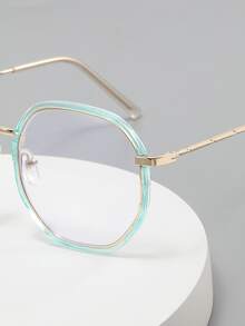 幾何框架眼鏡 - 薄荷綠 - 查看 4