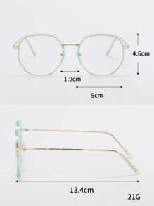 幾何框架眼鏡 - 薄荷綠 - 查看 5