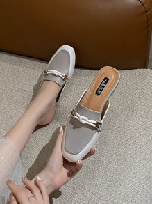 Mengshangli Women's Fashion Mule Slip-On Flat Shoes, Backless Loafer Mules - Multicolor - View 5