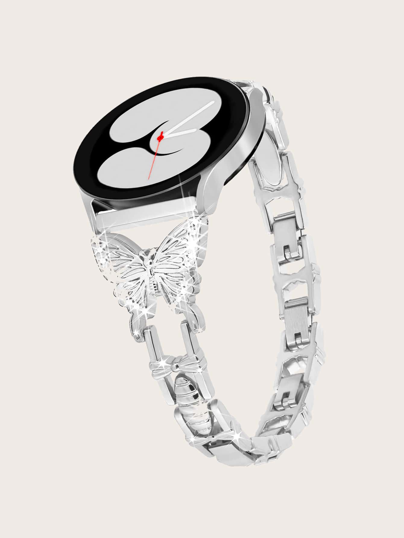 蝴蝶細節錶帶與三星兼容 - 銀色 - 查看 1