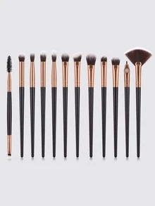12pcs Makeup Brush Set,Brush Set,Makeup Brush Kit,Make Up Brush Set,Make Up Set Complete,Makeup Brush Set,Complete Makeup Kit,Brush Kit,Brushes Makeup Set,Makeup Gift Set,Set - Black - View 2