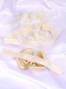 2 cái nơ trang trí cho bé băng đô - Vàng - Xem 3