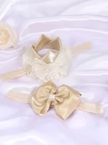 2 cái nơ trang trí cho bé băng đô - Vàng - Xem 7