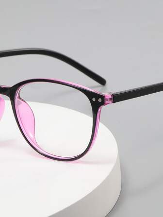 Two Tone Geometric Frame EyeGlasses Accessories For Women
