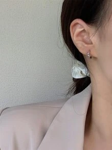 CHOSHILAR 結飾圓耳環 - 銀色 - 查看 6