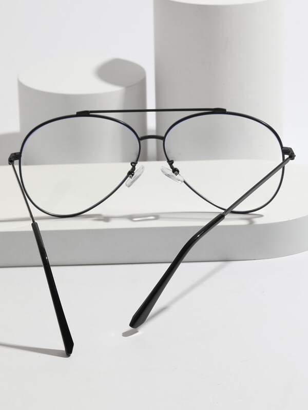 Top Bar Metal Frame Aviator Eyeglasses SHEIN USA