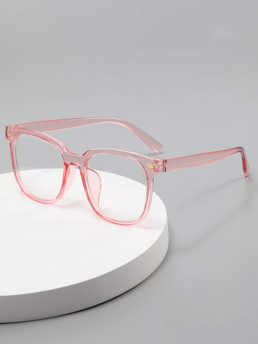 Square Frame Eyeglasses - Pink - View 1