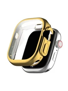 Vỏ và bảo vệ màn hình 2 trong 1 Tương thích với Apple Watch - Vàng - Xem 1