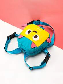 1 Túi Đồ Họa Hoạt Hình Cho Thú Cưng, Ba Lô Tự Cho Chó Dễ Thương & Túi Đi Tiêu Cho Chó Ba Lô Có Dây Kéo - Màu xanh lam - Xem 4
