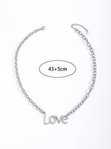 Letter Charm Necklace - Silver - View 3