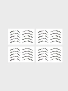 4sheets Letter Graphic Tattoo Sticker - Multicolor - View 1