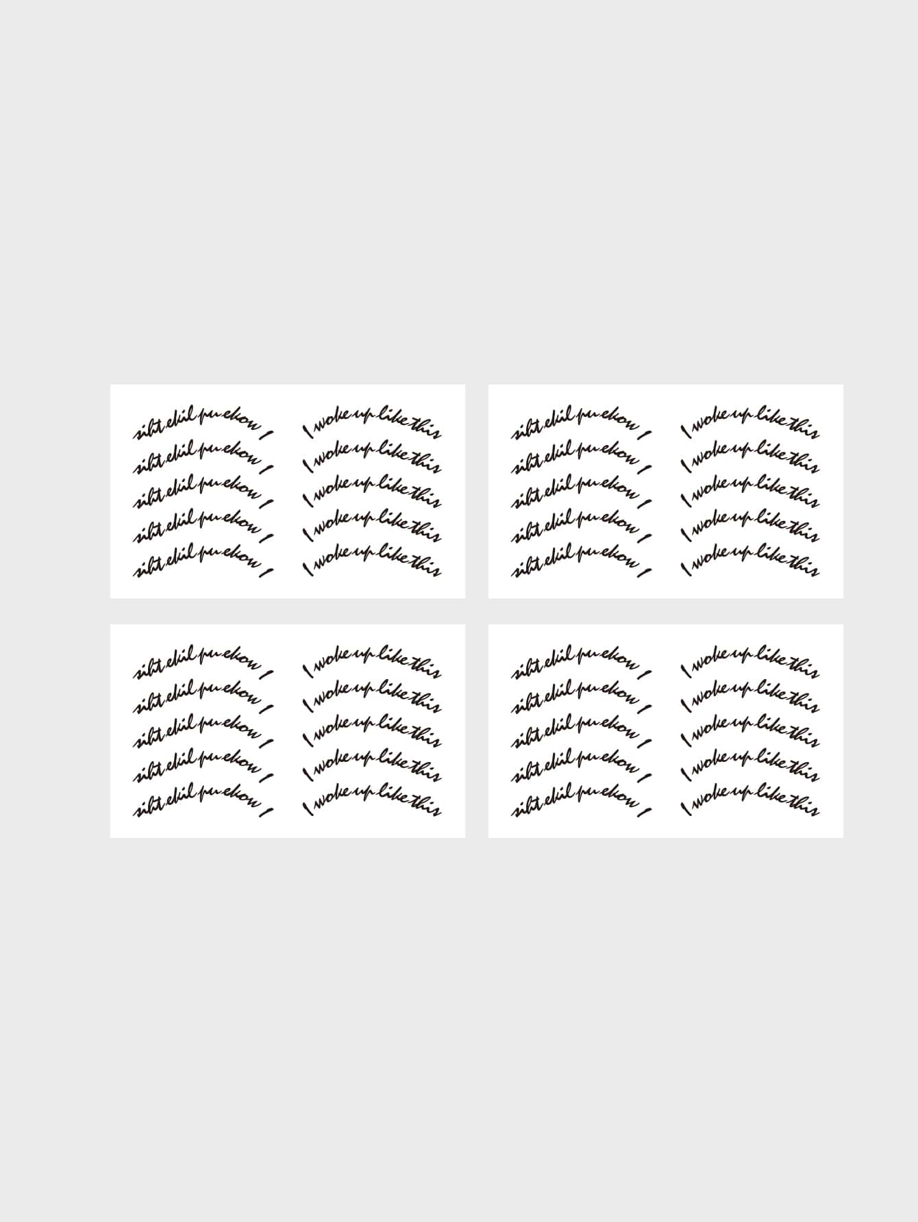 4sheets Letter Graphic Tattoo Sticker - Multicolor - View 1