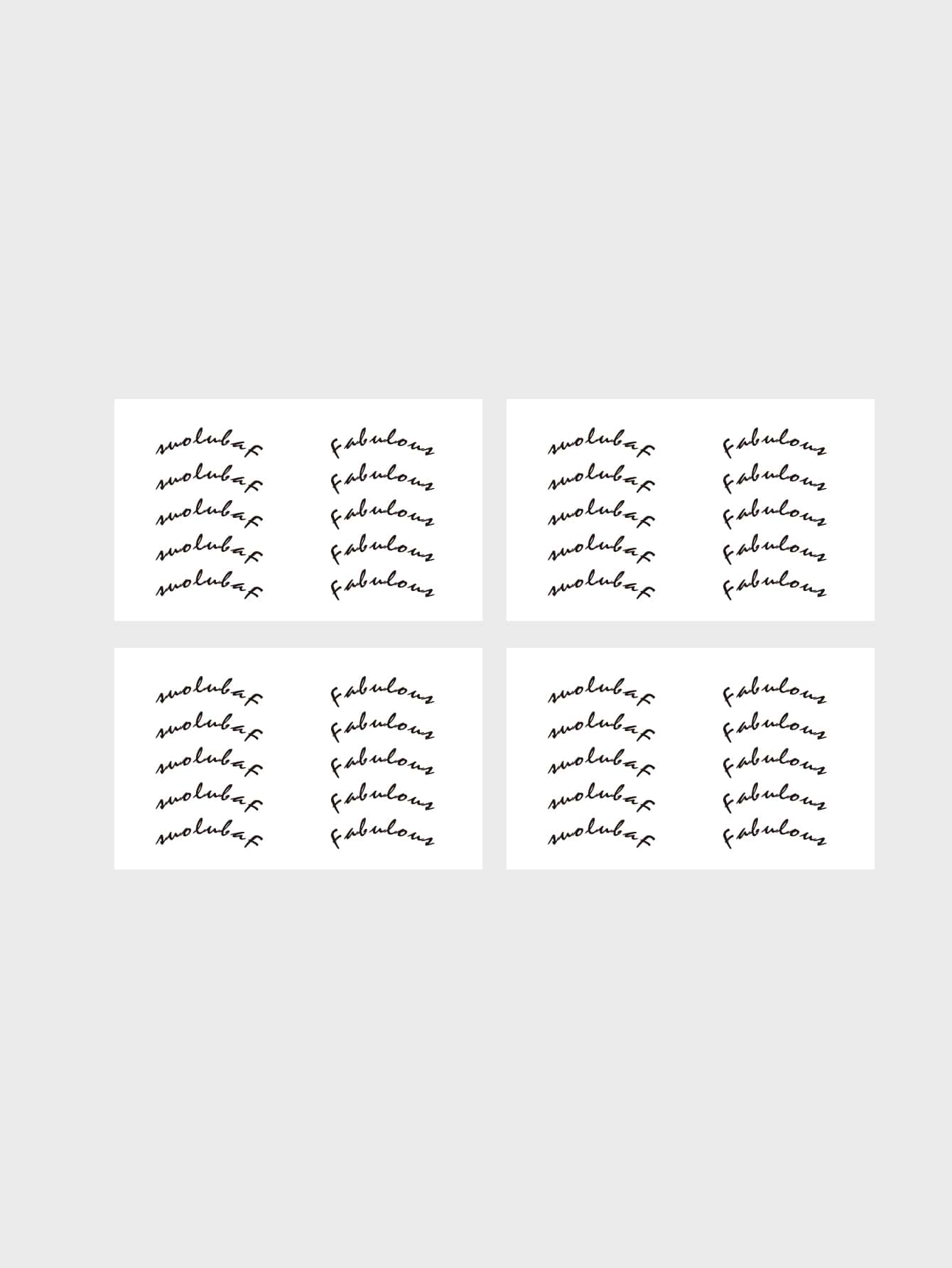 1sheet Letter Graphic Eyeliner Tattoo Sticker - Multicolor - View 1