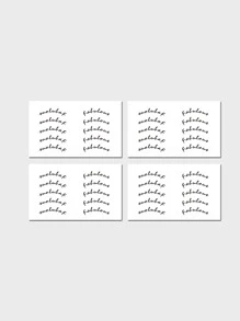 1sheet Letter Graphic Eyeliner Tattoo Sticker - Multicolor - View 5