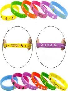 5pcs Easter Cartoon Graphic Silicone Party Bracelet - Multicolor - View 3