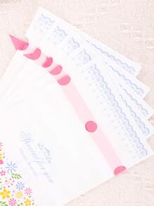 5入組花和標語圖案禮品袋 - 彩色 - 查看 5