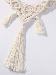 1入組編織流蘇裝飾窗簾系帶 - 杏色 - 查看 3