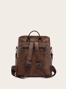 Tassel Decor Functional Backpack For Women, Rookies & White-Collar WorkersLarge Capacity,Classic,CasualFor Teen Girls Women College Students,TeacherCollege,Work ,Business,Commute,Outdoors, Travel, Outings,Shopping,Office,Teacher Gifts - Brown - View 4