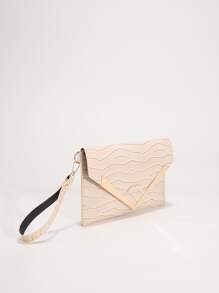 鱷魚壓紋翻蓋信封包