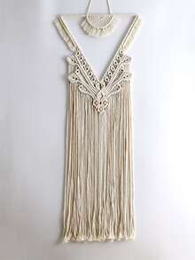 1入組編織流蘇壁掛 - 白色 - 查看 3