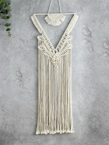 1入組編織流蘇壁掛 - 白色 - 查看 4