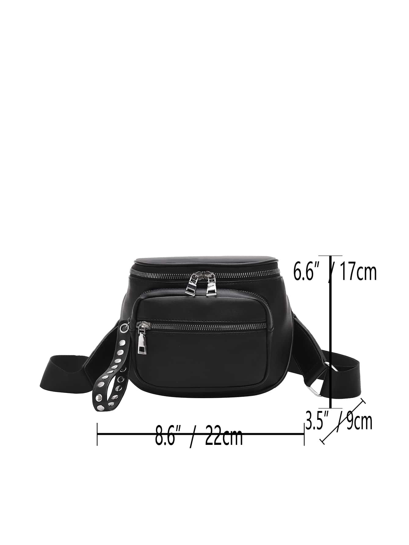 Minimalist Crossbody Bag - Black - View 3