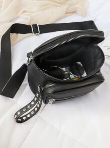 Minimalist Crossbody Bag - Black - View 5