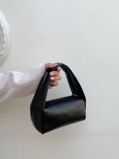 Mini Solid Color Handbag - Multi-Purpose Casual Tote, Bucket-Shaped Small Bag, Fashionable Square-Shaped Bag
