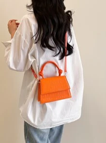 Túi đeo chéo Nữ Có thể điều chỉnh được Tay cầm Top Mốt - trái cam - Xem 3