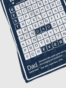 1pc Letter Graphic Blanket - Multicolor - View 5