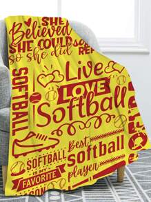 1 Bóng Mềm Chủ Đề Khẩu Hiệu Đồ Họa Chăn, Hiện Đại Flannelette Khẩu Hiệu Đồ Họa Chăn Quà Tặng Cho Người Bạn - Nhiều màu - Xem 5