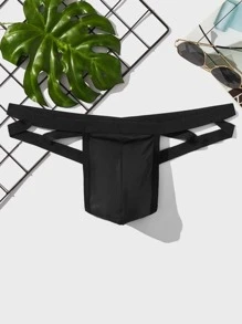 Suspensor sexy para hombre con espalda cruzada - Negro - Ver 1