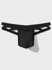 Suspensor sexy para hombre con espalda cruzada - Negro - Ver 3