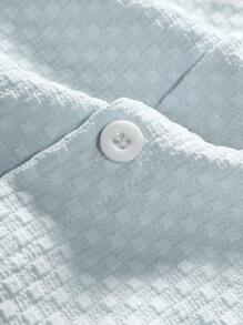Manfinity Homme Men Solid Button Up Shirt - Baby Blue - View 4