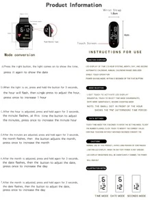 3pcs Water Resistant Electronic Watch Set