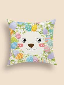 復活節兔子印花靠墊套不附帶墊芯 - 彩色 - 查看 1