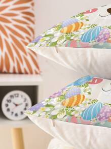 復活節兔子印花靠墊套不附帶墊芯 - 彩色 - 查看 3