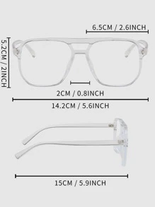 透明鏡框眼鏡 - 無色 - 查看 5