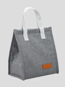 BRIVILAS 1pc Portable Lunch Bag - Grey - View 2