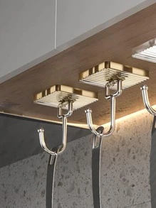 QYeah 1入組免打孔牆面掛鉤 - 金色 - 查看 2