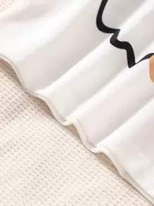 Đứa bé trai In biểu thức Áo thun - trắng - Xem 4