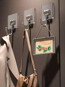 QYeah 1pc Clear Wall Hook - Silver - View 1