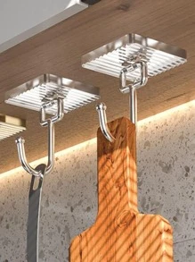 QYeah 1pc Clear Wall Hook - Silver - View 2