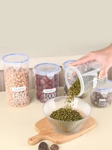 1pc Clear Food Storage Jar - Clear - View 1